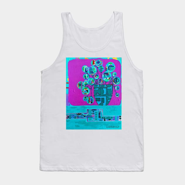 Sphere Blooms Tank Top by Leslie Pino Durant